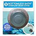 SlipX Solutions Bottomless Bath Overflow Drain Cover Accessory, Bronze