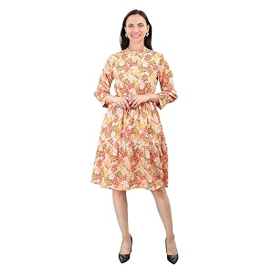 A-Line Floral Printed Fit Flared Western