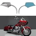 Sliver Irregular Shape Motorcycle Mirrors,Upgrade Rearview Motorcycle Mirrors With M8 10 Screws Compatible with Harley Yamaha Kawasaki And More