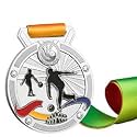Sliver Medals, for Bowling Match Winner, Customizable Logo, 2nd Awards, Professional Metal Medallions, with Ribbon