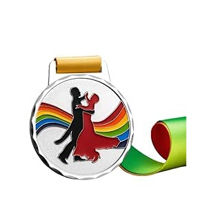 sliver medals for dancing match winner customizable logo 2nd awards professional metal medallions with ribbon