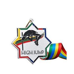 sliver medals for high jump match winner customizable logo 2nd awards professional metal medallions with ribbon