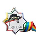 Sliver Medals, for High Jump Match Winner, Customizable Logo, 2nd Awards, Professional Metal Medallions, with Ribbon