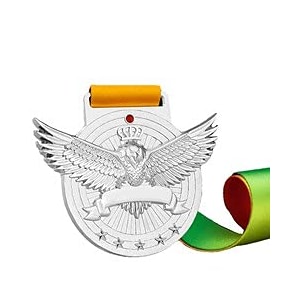 sliver medals for match winner customizable logo 2nd awards professional metal medallions with ribbon