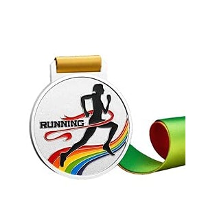 sliver medals for running match winner customizable logo 2nd awards professional metal medallions with ribbon