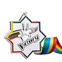 Sliver Medals, for Singing Match Winner, Customizable Logo, 2nd Awards, Professional Metal Medallions, with Ribbon
