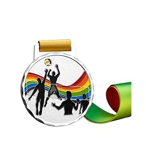 sliver medals for volleyball match winner customizable logo 2nd awards professional metal medallions with ribbon