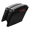 SLMOTO 5 Inch Stretched Extended Saddlebag Hard Saddle Bags Fit For Harley Touring Models 2014-2025 Road Street Glide FLHT FLHX Ultra Classic Gloss Black