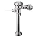 Sloan Royal 110 Exposed Manual Water Closet Flushometer, 3.5 GPF Manual Flush Valve - Single Flush Non-Hold-Open Handle, Fixture Connection Top Spud, Polished Chrome Finish, 3010100 (Pack of 6)