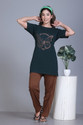 Slobros Women Printed Dark Green Grey Night