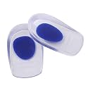 Sloops Silicone Gel Heel Cups, Medical Grade Shoe Inserts, Silica Orthotic Pads for Plantar Fasciitis, Bone Spurs Pain Relief, Sore Heel Pain, and Achilles Pain - Blue - Size: Large,Pack of 1 pair