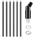 Sloped Ceiling Adapter Kits Threaded Extension Rod Lighting Fixture Downrods and Stems with Washers and Nut for Pendant Light, Island Lighting(9 Pieces,12 Inch)