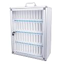 Slot Box,Storage Box,Office Storage,Lock Box Phone,Key Lock,Phones Holder Storage Box,Wall-Mounted (Silver 48Slots)