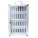 Slot Box,Storage Box,Office Storage,Lock Box Phone,Key Lock,Phones Holder Storage Box,Wall-Mounted (Silver 36Slots)