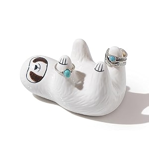 sloth gifts for women - sloth ring holder funny jewellery holder for rings