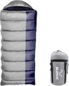 SLOVIC Camping (0-10 C) Ideal for Indoors & Outdoors, Waterproof Sleeping Bag (Grey)