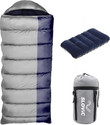 SLOVIC Camping Sleeping Bag (0° to 10°C) with Pillow | Ideal for Indoors & Outdoors Sleeping Bag (Multicolor)