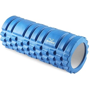 slovic foam roller  deep tissue massage roller for pain relief muscle recovery  blue- 45 cm
