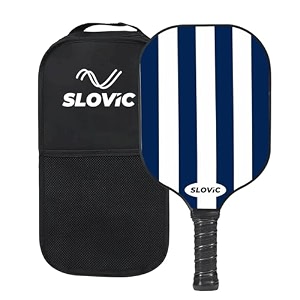 slovic pickle ball racket 1 x racket  pickleball rackets with fiberglass paddles  honeycomb composite core with non-slip grip  lightweight amp durable paddle for indoor amp outdoor  comes with cover
