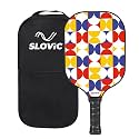 Slovic Pickle Ball Racket [1 x Racket] | PickleBall Rackets with Fiberglass Paddles | Honeycomb Composite Core with Non-Slip Grip | Lightweight & Durable Paddle for Indoor & Outdoor | Comes with Cover