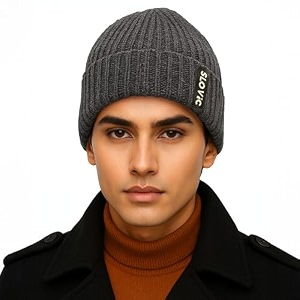 slovic winter cap for men amp women  rollover winter wear for men  acrylic woolen thermal wear winter cap for women  breathable lightweight amp windproof winter caps for women