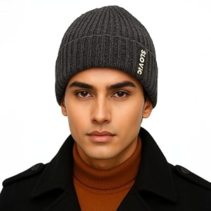 slovic winter cap for men amp women  rollover winter wear for men  acrylic woolen thermal wear winter cap for women  breathable lightweight amp windproof winter caps for women