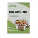 Slow Cooker Liners 20pcs, Large 13“ x 21” Disposable Cooking Bags for 3QT to 8QT Slow Cookers, Cooking Tray for Oval and Round Pots (20)