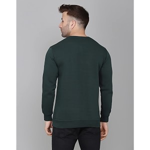SLOWLORIS Mens Fleece Black Round Neck Sweatshirt