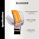 SLUGGER Cricket Apex Youth Batting Gloves Left-Handed | Lightweight PVC & Leather Material | Comfortable Grip & Stylish Design | Ideal for Young Players