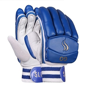 slugger cricket go men39s lightweight batting gloves right handed  pvc and leather material blend  enhanced grip and protection for superior performance  blue