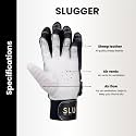 SLUGGER Cricket GO Men's Lightweight Batting Gloves Left Handed | PVC and Leather Material Blend | Enhanced Grip and Protection for Superior Performance | Black