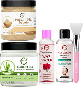 slukrl combo face pack natural herbal  hair care