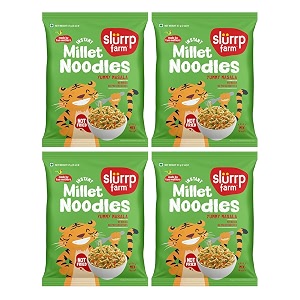 slurrp farm no maida instant millet noodles- yummy masala not fried no msg 4 x 57g