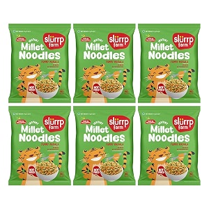 slurrp farm no maida no msg instant noodles  yummy masala  not fried millet noodles 6 x 57 g