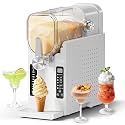 Slushie Machine, No Ice Needed Slushy Maker for Home, Real-Time Temp Display, Frozen Drink Maker with 6 Preset Programs for Ice Cream, Frappés, Milk Shake and More, White, 1 Pack+6 Modes