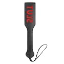 Slut Spanking Paddle, 12.6inch Faux Leather Paddles for Adults BDSM Play, Black