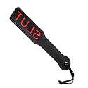 Slut Spanking Paddle PU Leather Whip Flogger Spank BDSM Bondage Sex Toy, Black