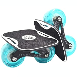 slyk drift skates freeline drift high rebound split skateboard with aluminum anti-slip plate 70mm led wheels and abec-7 608 bearings portable design