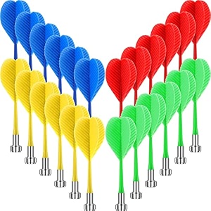 slyk magnetic darts safety plastic darts replacement dart for boys girls and adults target game toys pack of 24 multicolor