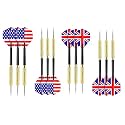 SLYK Professional Steel Tip Darts/Magnetic Darts Set, Bullseye Pro Dart Series, Sharp Pointed Tip Darts for Dartboard Game (Pack of 12 - Steel Darts)