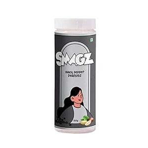 smagz black pepper roasted flavoured peanut healthy namkeen and snacks ready to eat 150g