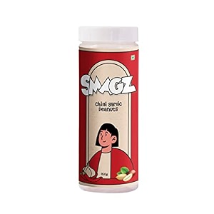 smagz chilli garlic roasted flavoured peanut healthy namkeen and snacks ready to eat 150g