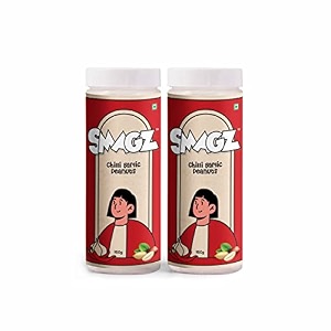 smagz chilli garlic roasted flavoured peanut healthy namkeen and snacks ready to eat pack of 2 300g 150gx2