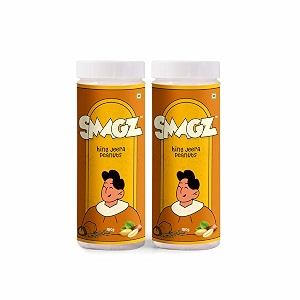 smagz hing jeera roasted flavoured peanut healthy namkeen and snacks ready to eat pack of 2 300g 150gx2