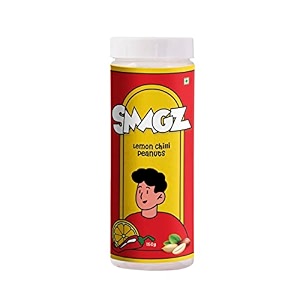 smagz lemon chilli roasted flavoured peanut healthy namkeen and snacks ready to eat 150g