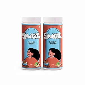 smagz peri peri roasted flavoured peanut healthy namkeen and snacks ready to eat pack of 2 300g 150gx2