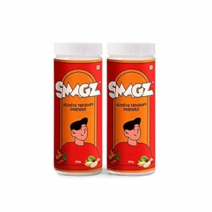 smagz sizzling tandoori roasted flavoured peanut healthy namkeen and snacks ready to eat pack of 2 300g 150gx2