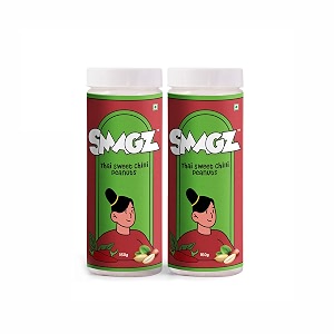 smagz thai sweet chilli roasted flavoured peanut healthy namkeen and snacks ready to eat pack of 2 300g 150gx2