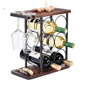 metal wall hanging mini bar for home wine rack holder  wall mounted black wine rack with storage natural black