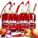 Smala Chili Oil Sauce - Tingly, Spicy, Savory, Umami - Perfect For Pizza, Meat, Veggies, Ramen, Noodles, Dumplings - Garlic, Onion, Sichuan Pepper - Made In USA - Vegan, Gluten Free (6 oz - 4 Pack)